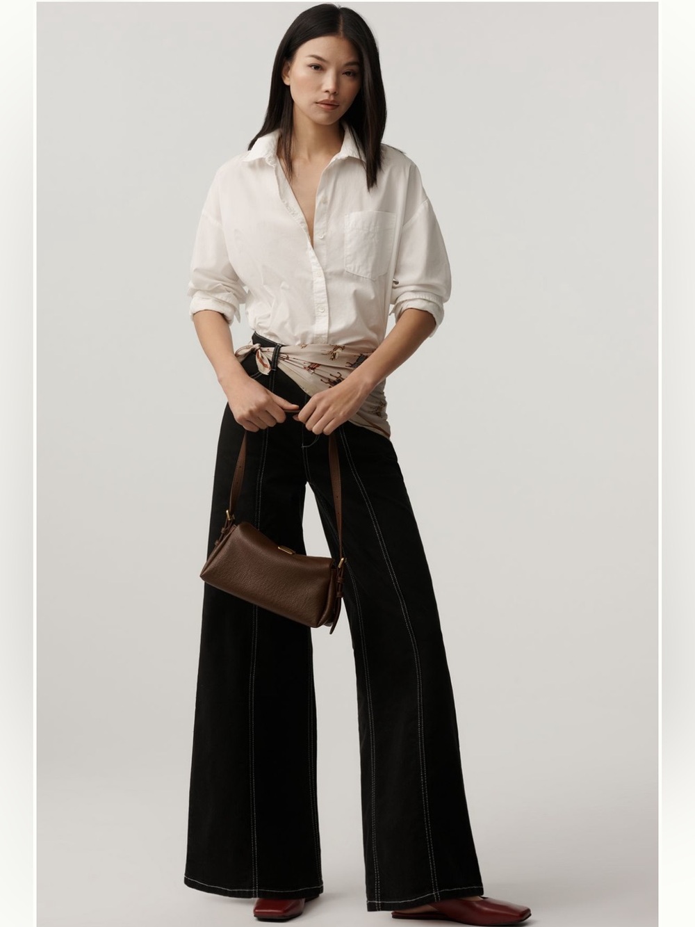 Maeve by Anthropologie The Delaney Clean-Seamed High Rise Wide Leg Jeans NWOT